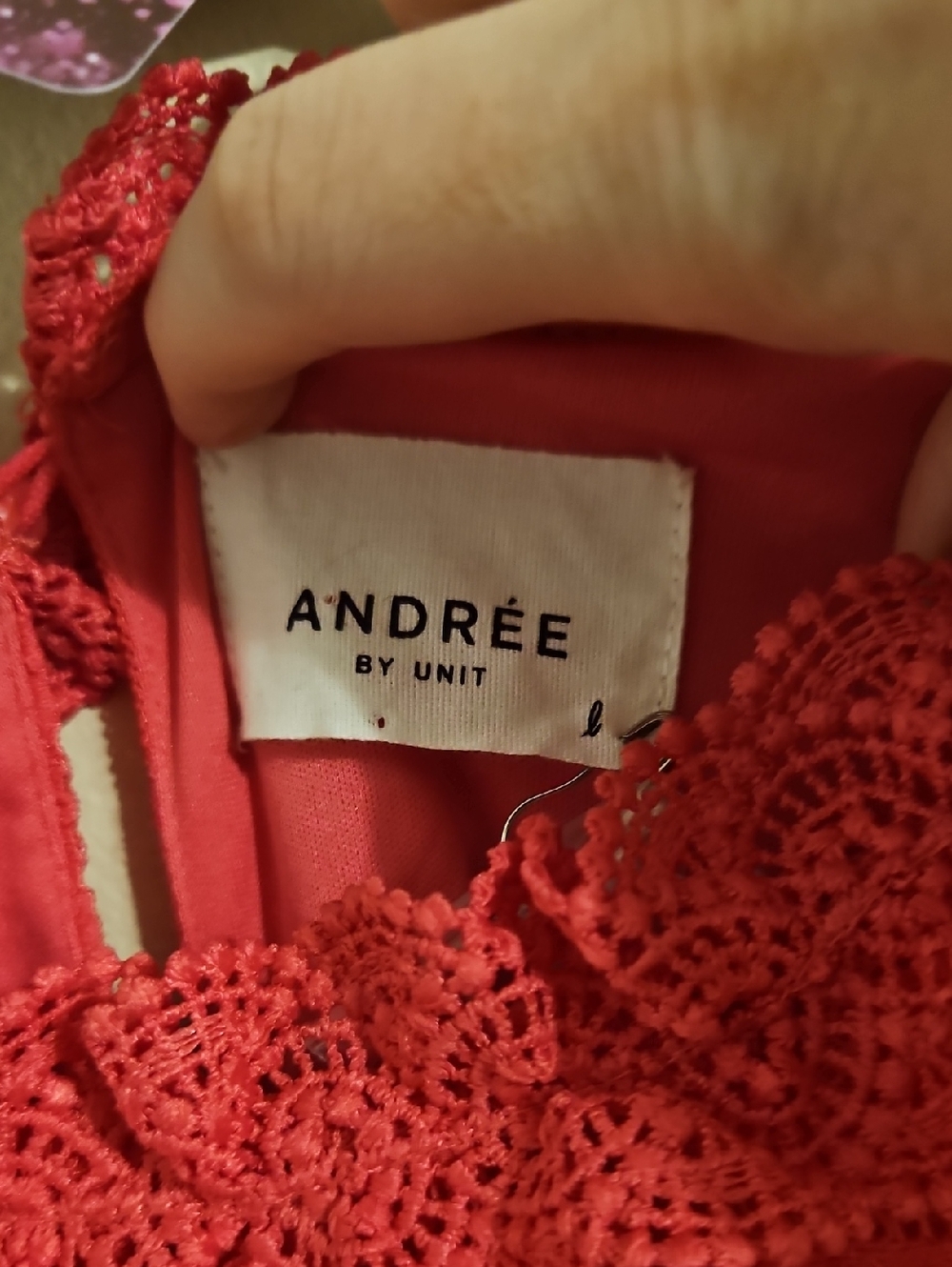 Andree By Unit Pink Lace Blouse. NWT - Picture 4 of 8